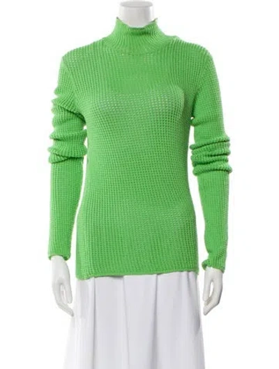Pre-owned Nanushka Turtleneck Sweater In Green