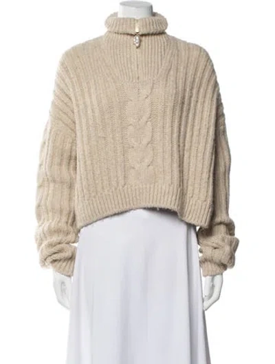 Pre-owned Nanushka Turtleneck Sweater In Neutrals
