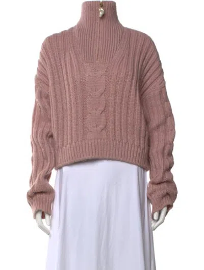 Pre-owned Nanushka Turtleneck Sweater In Pink
