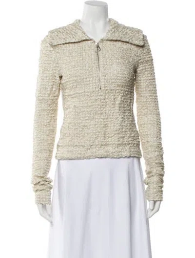 Pre-owned Nanushka Tweed Pattern Evening Jacket In Neutral