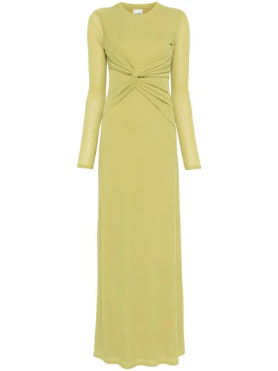 Nanushka Twist-detail Maxi Dress In Green