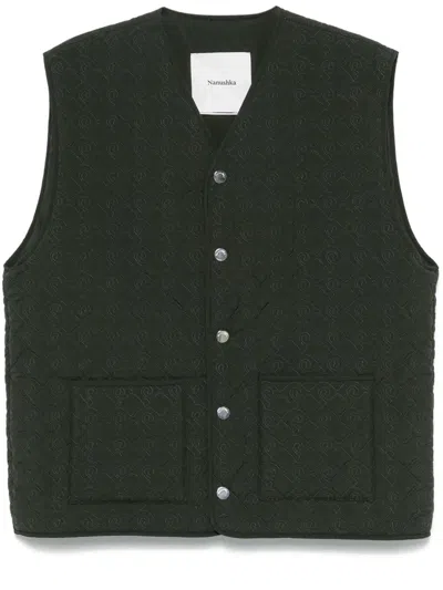 Nanushka Tymen Gilet In Green