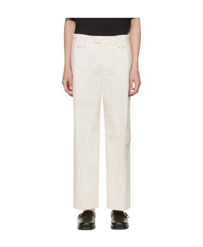Nanushka Utility Pocket Wide-leg Trousers In White
