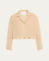 Nanushka Vally Studded Cropped Gauze Shirt