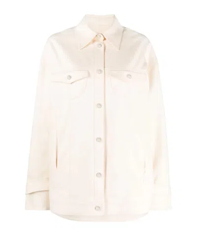 Nanushka Varisa Shirt Jacket In White