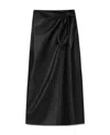 Nanushka Vegan-leather Wrap Skirt In Black