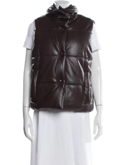 Pre-owned Nanushka Vest In Burgundy