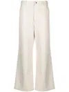 Nanushka Vidia Straight-leg Leather Trousers In Neutrals