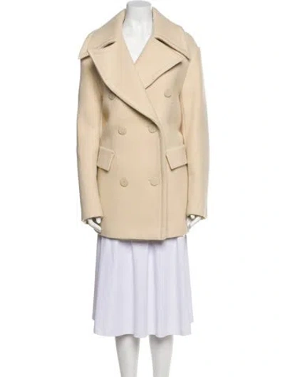 Pre-owned Nanushka Virgin Wool Peacoat W/ Tags In Neutral