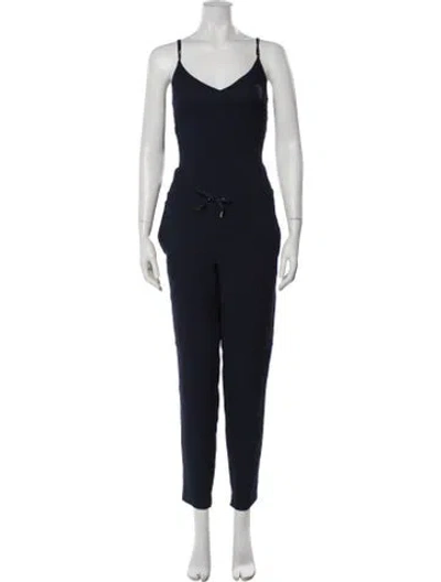 Pre-owned Nanushka V-neck Jumpsuit In Blue