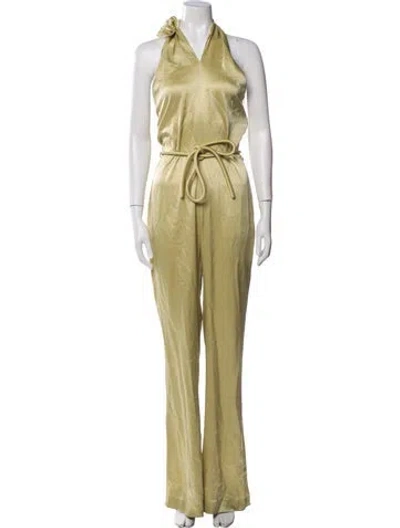 Pre-owned Nanushka V-neck Jumpsuit In Green