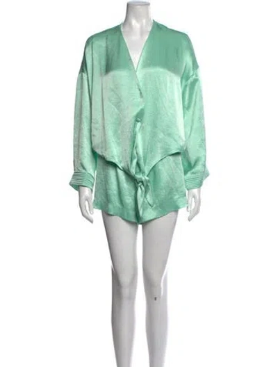 Pre-owned Nanushka V-neck Jumpsuit In Green