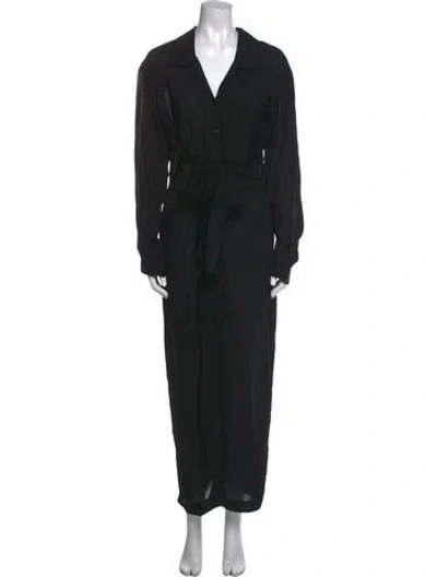 Pre-owned Nanushka V-neck Long Dress In Black