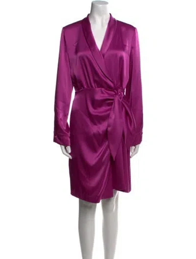 Pre-owned Nanushka V-neck Mini Dress In Purple