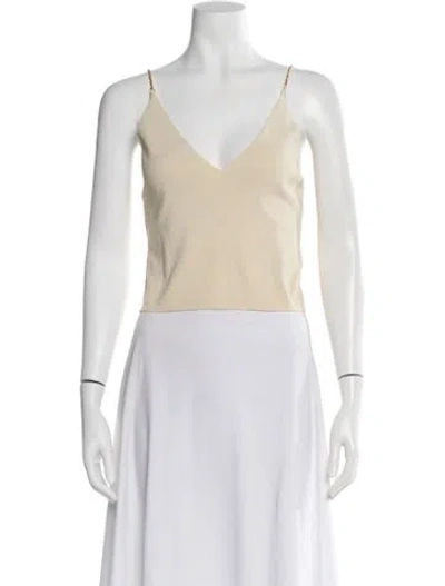 Pre-owned Nanushka V-neck Sleeveless Top In Green
