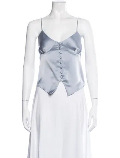 Pre-owned Nanushka V-neck Sleeveless Top In Neutral