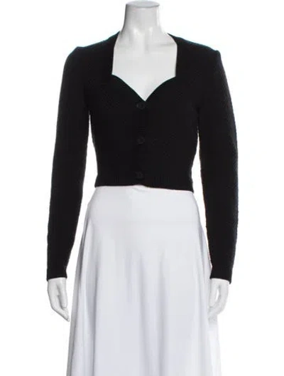 Pre-owned Nanushka V-neck Sweater In Black