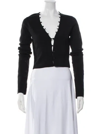 Pre-owned Nanushka V-neck Sweater In Black