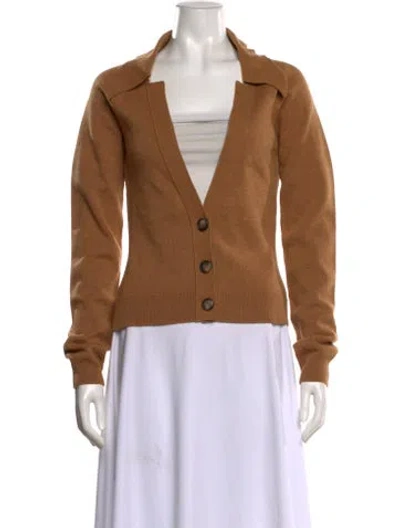 Pre-owned Nanushka V-neck Sweater In Brown