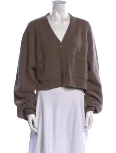 Pre-owned Nanushka V-neck Sweater In Gray