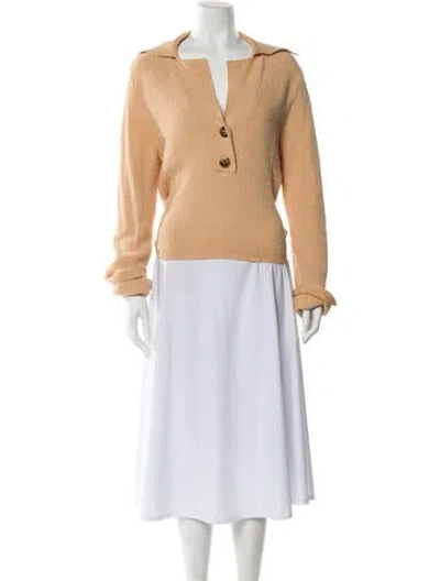 Pre-owned Nanushka V-neck Sweater In Neutral