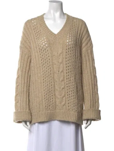 Pre-owned Nanushka V-neck Sweater In Neutrals
