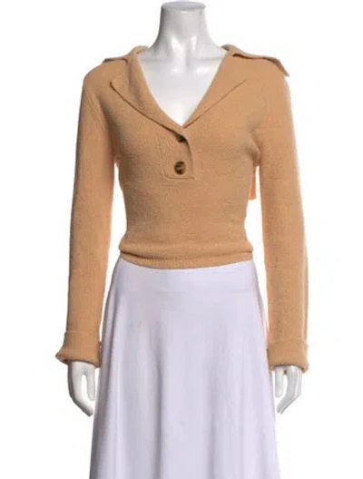 Pre-owned Nanushka V-neck Sweater In Neutrals