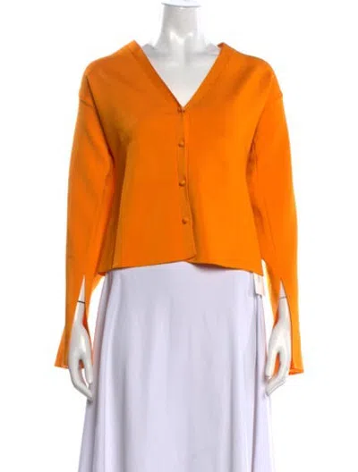 Pre-owned Nanushka V-neck Sweater In Orange