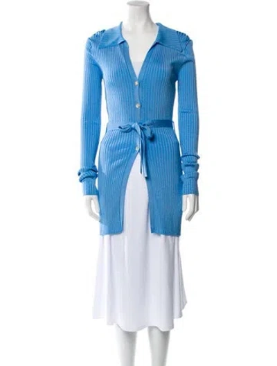 Pre-owned Nanushka V-neck Sweater W/ Tags In Blue