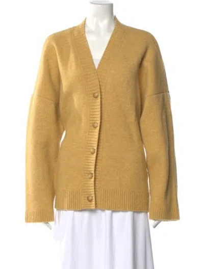 Pre-owned Nanushka V-neck Sweater W/ Tags In Yellow