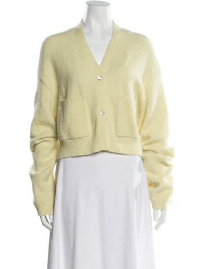 Pre-owned Nanushka V-neck Sweater In Yellow