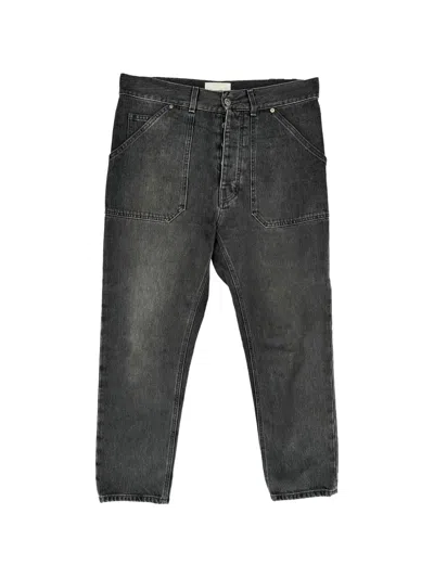 Pre-owned Nanushka Washed Cropped Jeans In Black