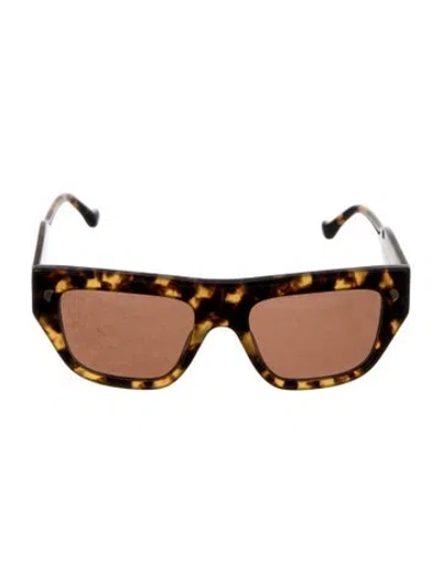 Pre-owned Nanushka Wayfarer Gradient Sunglasses In Brown