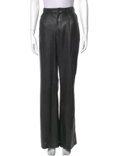 Pre-owned Nanushka Wide Leg Pants In Black