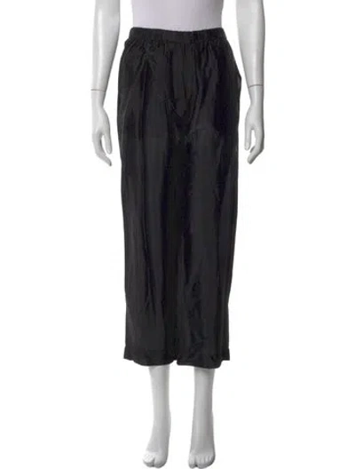 Pre-owned Nanushka Wide Leg Pants In Black