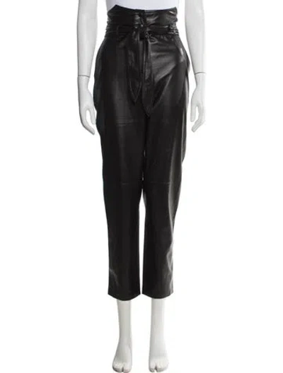 Pre-owned Nanushka Wide Leg Pants In Black