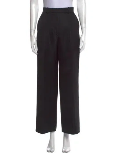 Pre-owned Nanushka Wide Leg Pants In Black