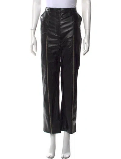 Pre-owned Nanushka Wide Leg Pants In Black