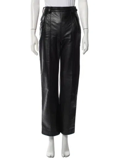 Pre-owned Nanushka Wide Leg Pants In Black