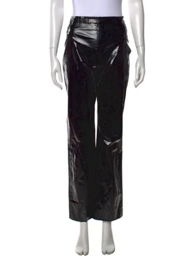 Pre-owned Nanushka Wide Leg Pants In Black