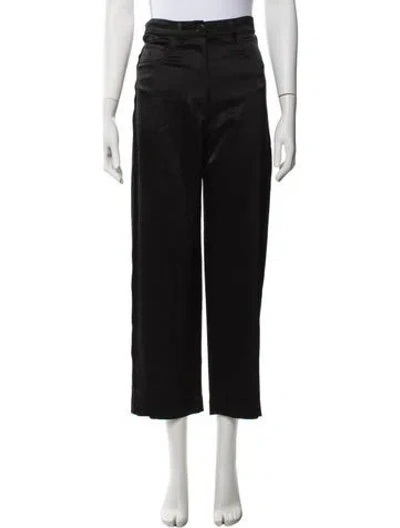 Pre-owned Nanushka Wide Leg Pants In Black