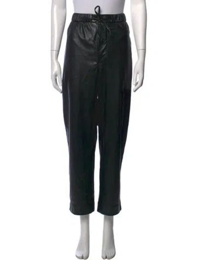 Pre-owned Nanushka Wide Leg Pants In Black