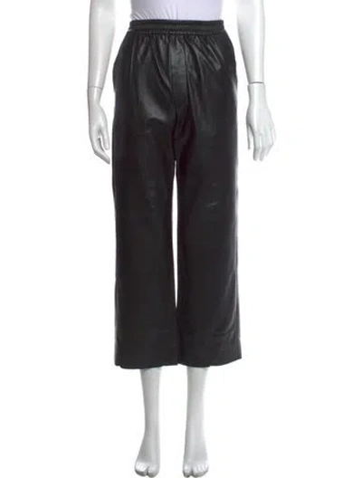 Pre-owned Nanushka Wide Leg Pants In Black