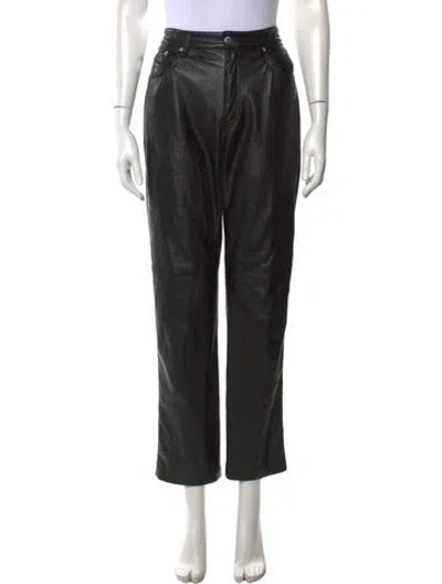 Pre-owned Nanushka Wide Leg Pants In Black