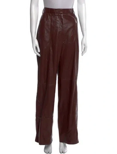 Pre-owned Nanushka Wide Leg Pants In Brown