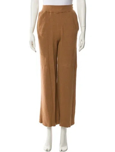 Pre-owned Nanushka Wide Leg Pants In Brown