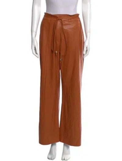 Pre-owned Nanushka Wide Leg Pants In Brown
