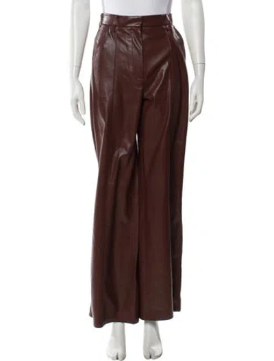 Pre-owned Nanushka Wide Leg Pants In Brown