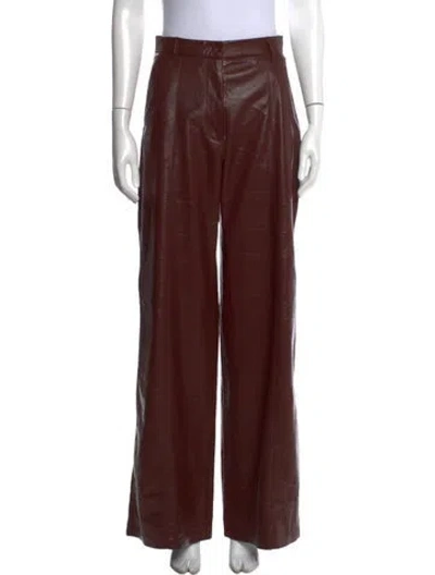 Pre-owned Nanushka Wide Leg Pants In Brown