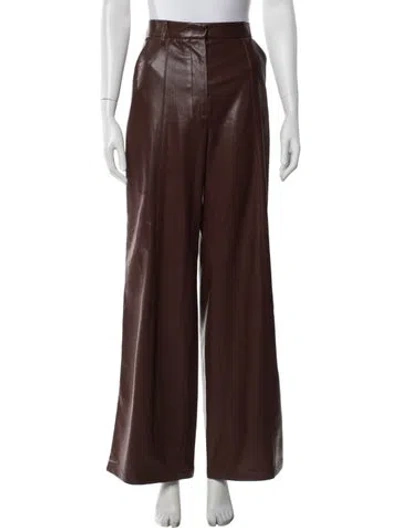 Pre-owned Nanushka Wide Leg Pants In Brown